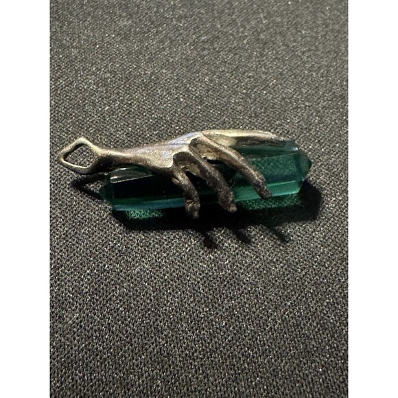 925 Tested Hand Holding Crystal Pendant - Picture 2 of 5